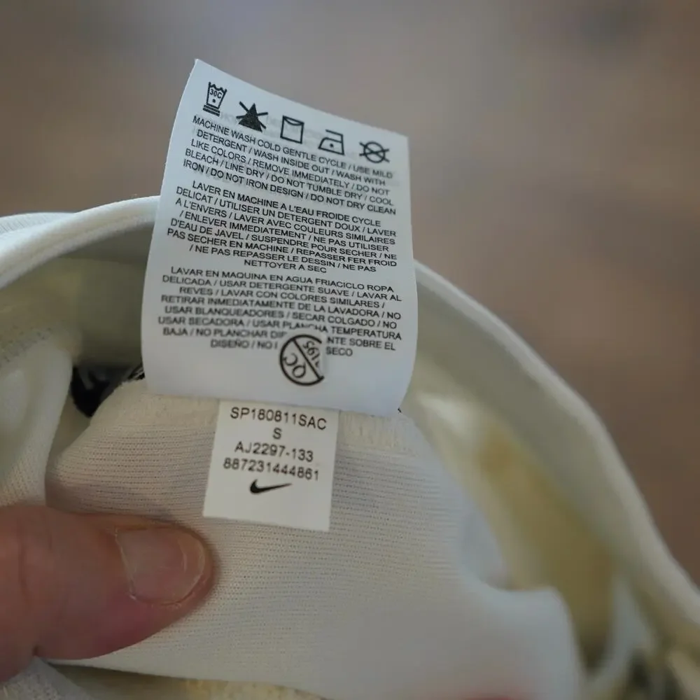 Nike Track Pants Mens‎ Small White Side Stripe Tapered Fit Drawstring Sportswear